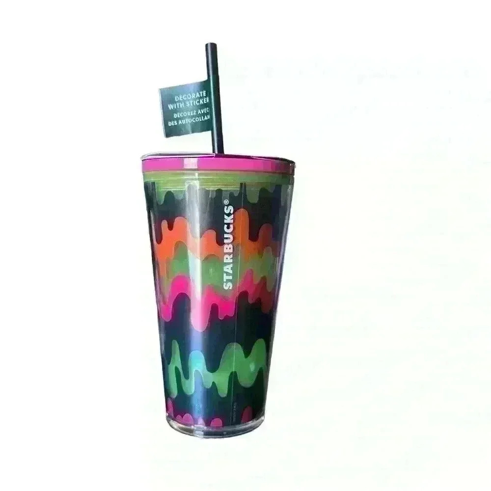Starbucks Halloween 2023 🎃 Cold Tumbler Drippy Glow in the dark NWT
